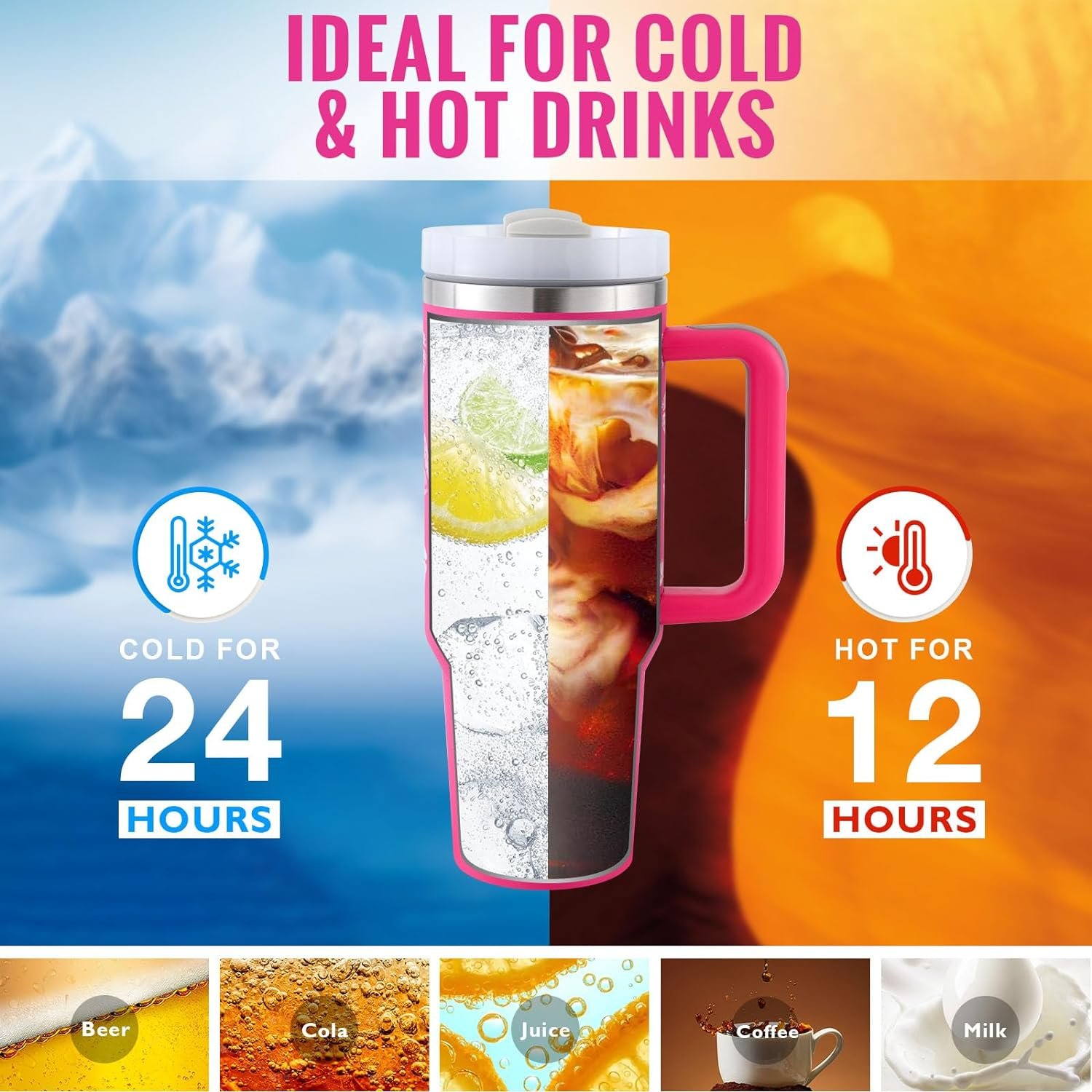 Stay Hydrated in Style: The Trending 40 Oz Tumbler with Handle and Straw
