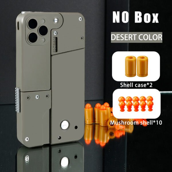 Folding Pistol Bullet Automatic Shell Throwing Toy Creative Soft Bullet Toy Mobile Phone Appearance Gun Outdoor Interactive Kid Gift - Image 5