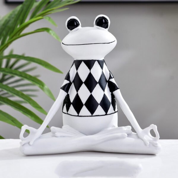 Yoga Frog Figurines Meditation Animal Ornaments Resin Statue Living Room Bedroom Interior Decor Office Home Decoration - Image 2